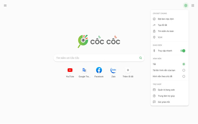 Cốc Cốc Search  from Chrome web store to be run with OffiDocs Chromium online