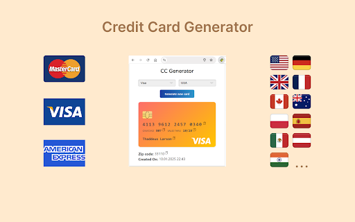 CC Generator  from Chrome web store to be run with OffiDocs Chromium online