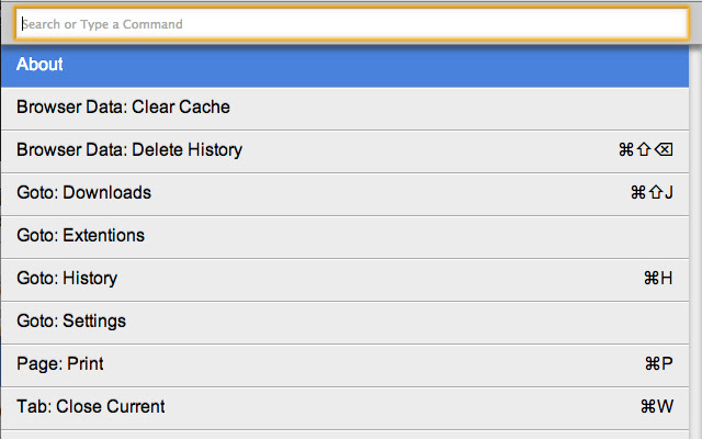 CCP Command Palette mula sa Chrome web store na tatakbo sa OffiDocs Chromium online