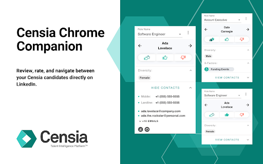 Censia Chrome Companion  from Chrome web store to be run with OffiDocs Chromium online