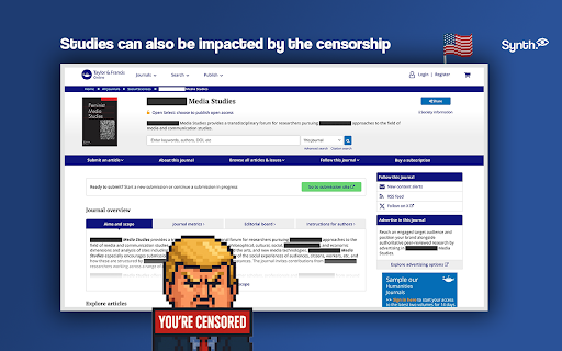 Censored by TRUMP 1.0  from Chrome web store to be run with OffiDocs Chromium online