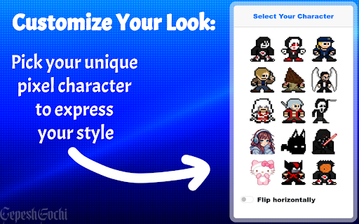 CepeshGochi: Virtual Pet Character 8Bit  from Chrome web store to be run with OffiDocs Chromium online
