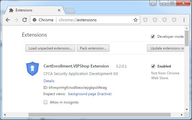CertEnrollment.VIPShop Extension  from Chrome web store to be run with OffiDocs Chromium online