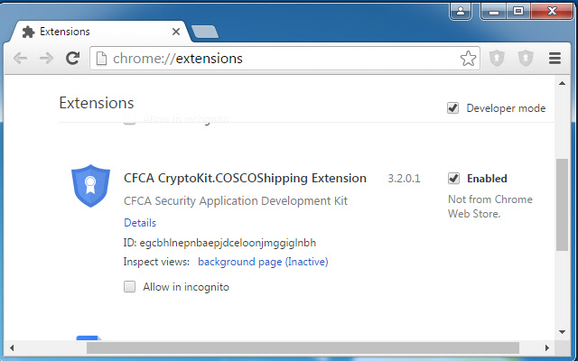 CFCA CryptoKit.COSCOShipping Extension  from Chrome web store to be run with OffiDocs Chromium online