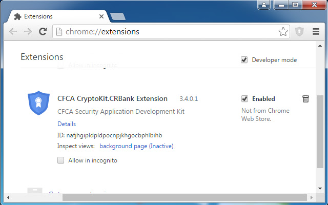 CFCA CryptoKit.CRBank Extension  from Chrome web store to be run with OffiDocs Chromium online