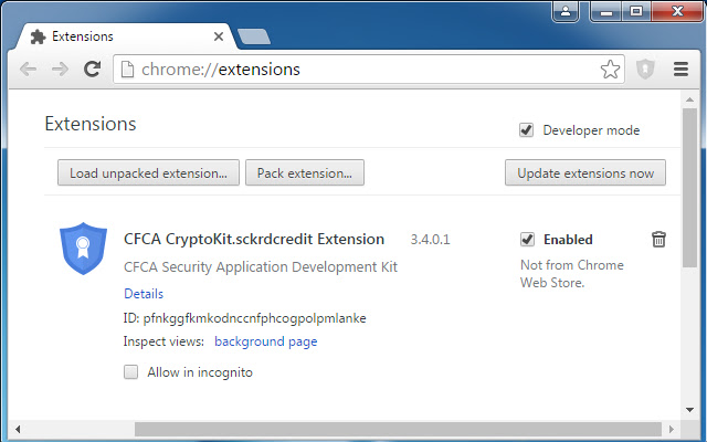 CFCA CryptoKit.sckrdcredit Extension  from Chrome web store to be run with OffiDocs Chromium online