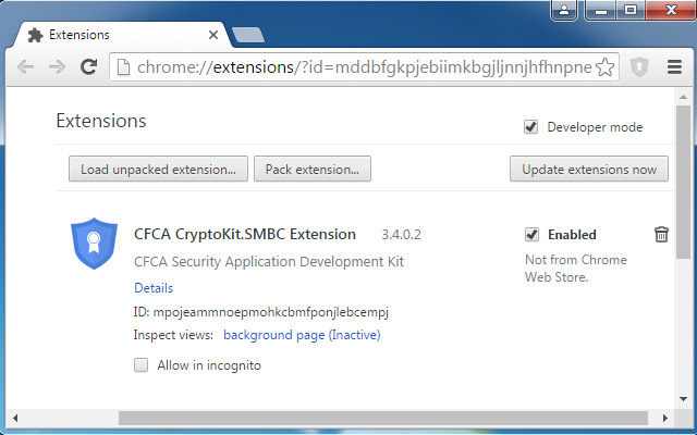 CFCA CryptoKit.SMBC Extension  from Chrome web store to be run with OffiDocs Chromium online