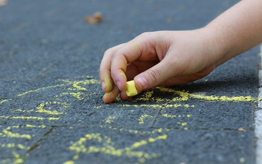 Chalk lines on the road surface  from Chrome web store to be run with OffiDocs Chromium online
