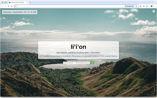 Chamoru Word of the Day  from Chrome web store to be run with OffiDocs Chromium online
