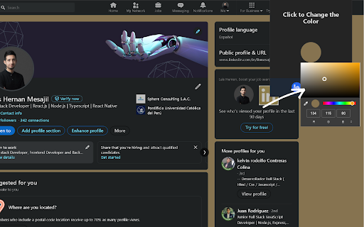 Change Background Color  from Chrome web store to be run with OffiDocs Chromium online
