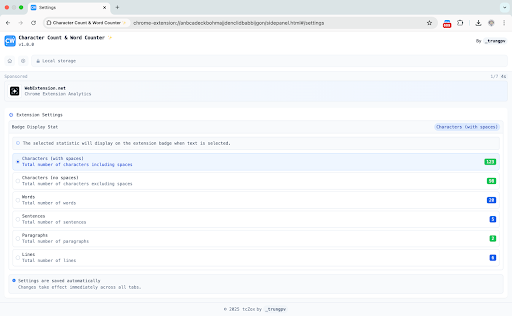 Character Count  Word Counter ✨  from Chrome web store to be run with OffiDocs Chromium online