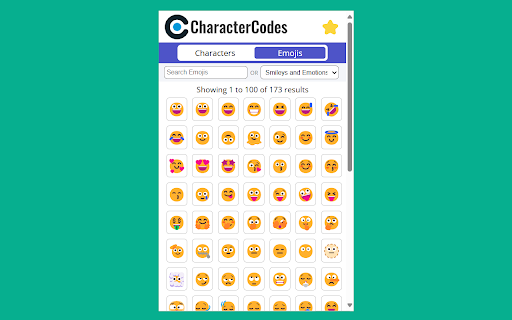 Character / Emoji Finder  from Chrome web store to be run with OffiDocs Chromium online