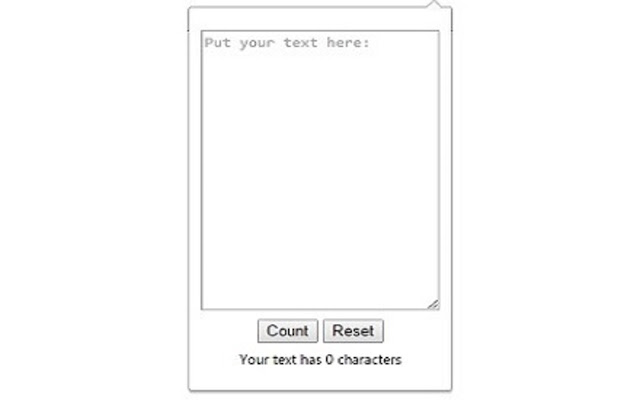 Characters Counter  from Chrome web store to be run with OffiDocs Chromium online