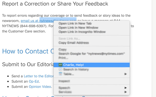 Charlie Phonetic Alphabet Helper  from Chrome web store to be run with OffiDocs Chromium online