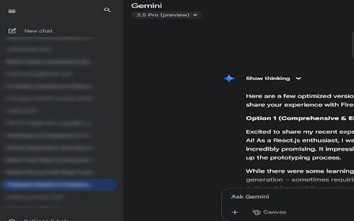ChatBlurUI  from Chrome web store to be run with OffiDocs Chromium online