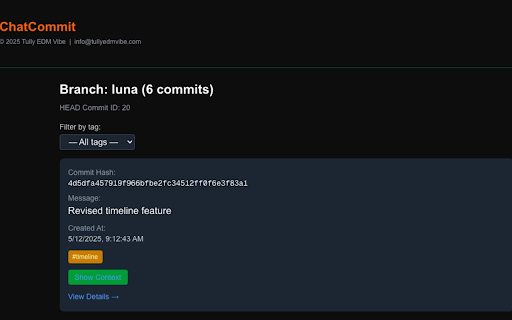 ChatCommit  from Chrome web store to be run with OffiDocs Chromium online