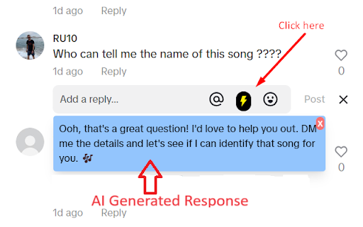 ChatGPT AI for TikTok video comments and messages by MailMagic  from Chrome web store to be run with OffiDocs Chromium online