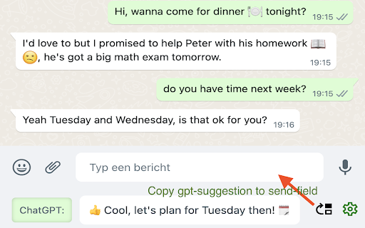ChatGPT answers for WhatsApp™ web  from Chrome web store to be run with OffiDocs Chromium online