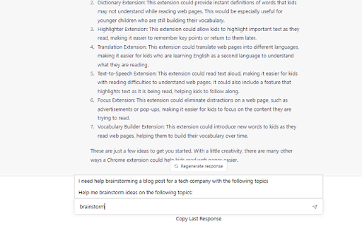 ChatGPT Assistant Autocomplete Prompts  from Chrome web store to be run with OffiDocs Chromium online