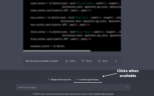 ChatGPT Auto Continue  Token Counter  from Chrome web store to be run with OffiDocs Chromium online