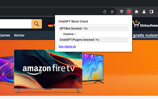 ChatGPT Block Checker  from Chrome web store to be run with OffiDocs Chromium online