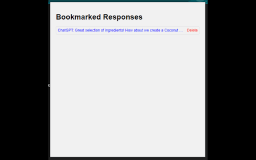ChatGPT Bookmark Manager  from Chrome web store to be run with OffiDocs Chromium online