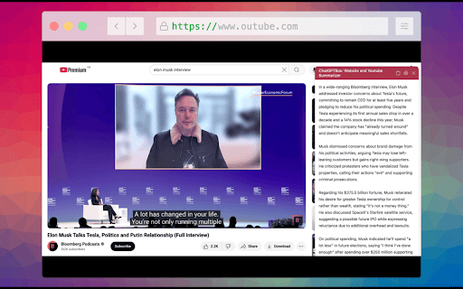 ChatGPTBox: Website and Youtube Summarizer  from Chrome web store to be run with OffiDocs Chromium online