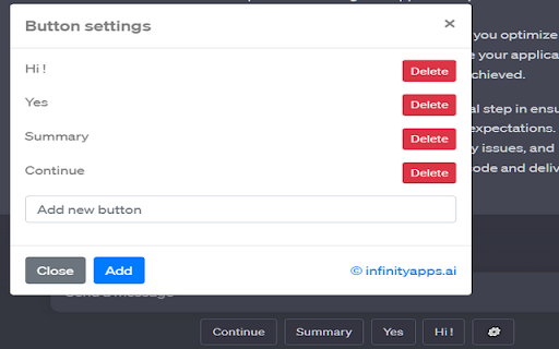 ChatGPT Buttons  from Chrome web store to be run with OffiDocs Chromium online