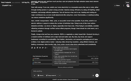 ChatGPT CO2 Tracker  from Chrome web store to be run with OffiDocs Chromium online ChatGPT CO2 Tracker  from Chrome web store to be run with OffiDocs Chromium online