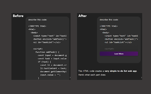 Chatgpt Code Snippet Wrapper  from Chrome web store to be run with OffiDocs Chromium online