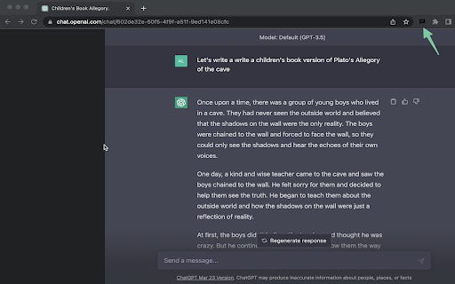 ChatGPT Conversation Exporter  from Chrome web store to be run with OffiDocs Chromium online