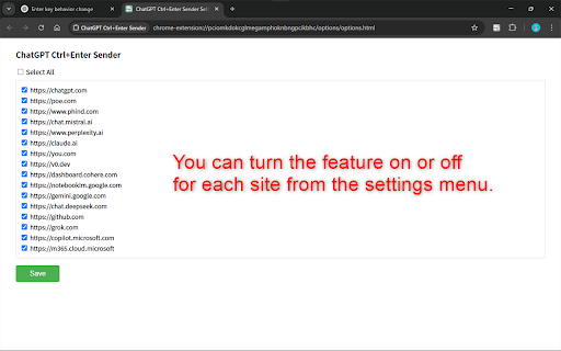 ChatGPT Ctrl+Enter Sender  from Chrome web store to be run with OffiDocs Chromium online
