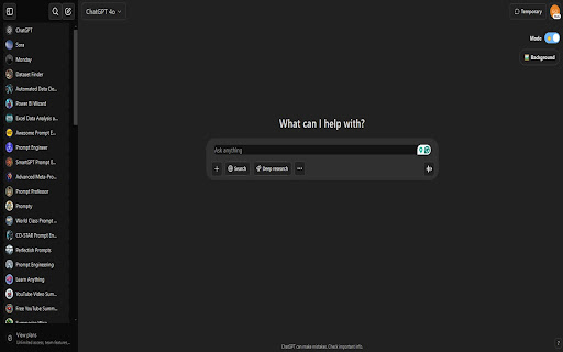ChatGPT Dark Mode Background from Chrome web store to be run with OffiDocs Chromium online ChatGPT Dark Mode Background from Chrome web store to be run with OffiDocs Chromium online