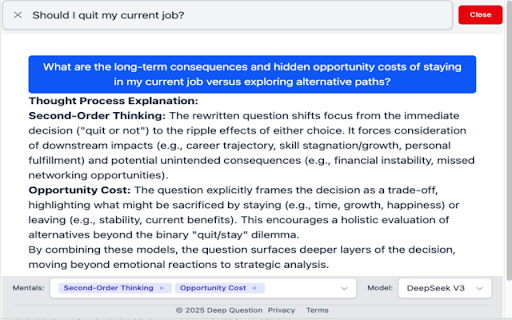 ChatGPT Deep Question  from Chrome web store to be run with OffiDocs Chromium online