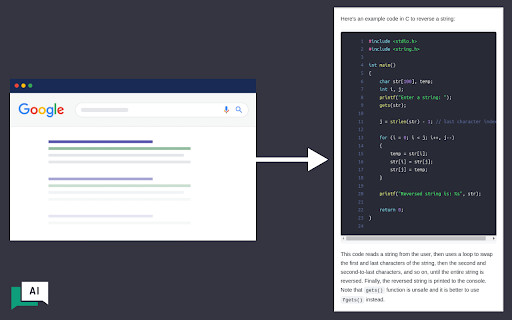 ChatGPT extension for Google Search  from Chrome web store to be run with OffiDocs Chromium online
