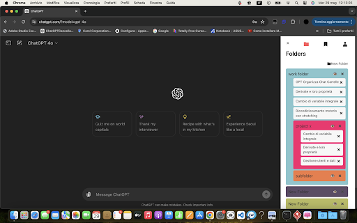 ChatGPT Folder Master  from Chrome web store to be run with OffiDocs Chromium online