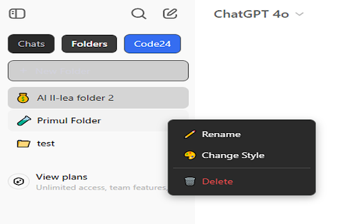 ChatGPT Folder Organizer  from Chrome web store to be run with OffiDocs Chromium online