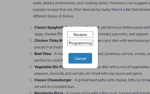 ChatGPT Folders  from Chrome web store to be run with OffiDocs Chromium online