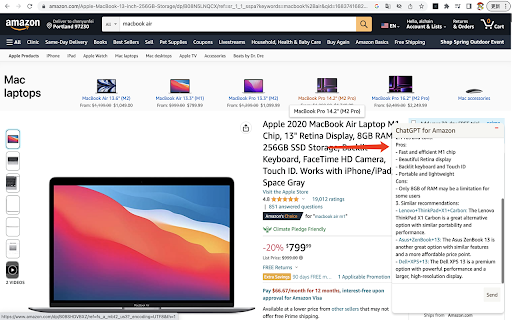 ChatGPT for Amazon  from Chrome web store to be run with OffiDocs Chromium online