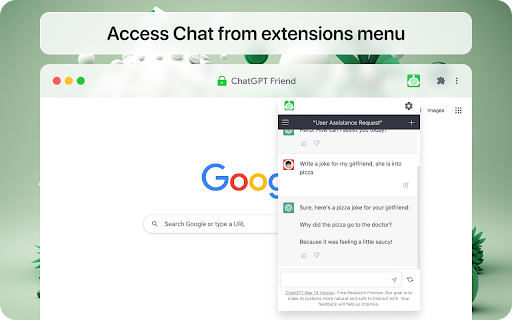chatgpt for google: search gpt  from Chrome web store to be run with OffiDocs Chromium online