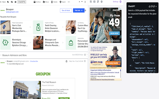 ChatGPT for Yahoo Mail  from Chrome web store to be run with OffiDocs Chromium online