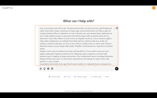 ChatGPT Input area Expander  from Chrome web store to be run with OffiDocs Chromium online