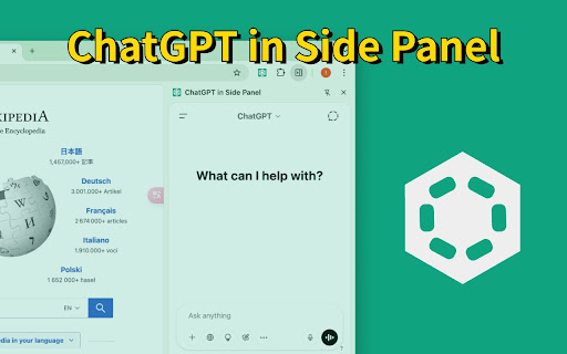 ChatGPT in Side Panel  from Chrome web store to be run with OffiDocs Chromium online