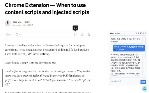 ChatGPT In Web  from Chrome web store to be run with OffiDocs Chromium online