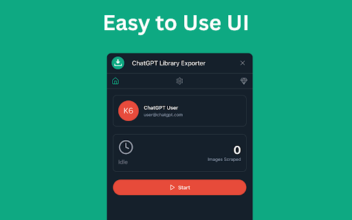 ChatGPT Library Exporter Download ChatGPT Image Data  from Chrome web store to be run with OffiDocs Chromium online