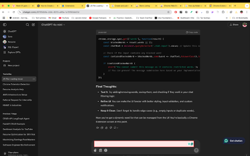 ChatGPT Molly guard  from Chrome web store to be run with OffiDocs Chromium online