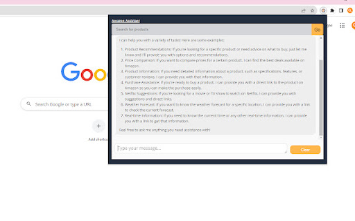 ChatGPT on Amazon  from Chrome web store to be run with OffiDocs Chromium online