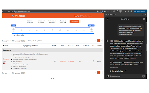ChatGPT Panel  from Chrome web store to be run with OffiDocs Chromium online