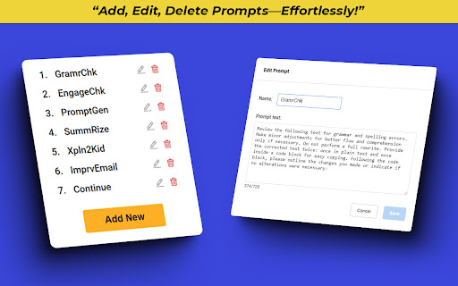 ChatGPT PasteBuddy  from Chrome web store to be run with OffiDocs Chromium online