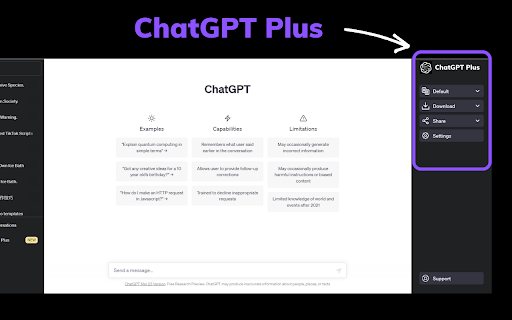 ChatGPT Plus Batch Export GPT Conversations  from Chrome web store to be run with OffiDocs Chromium online